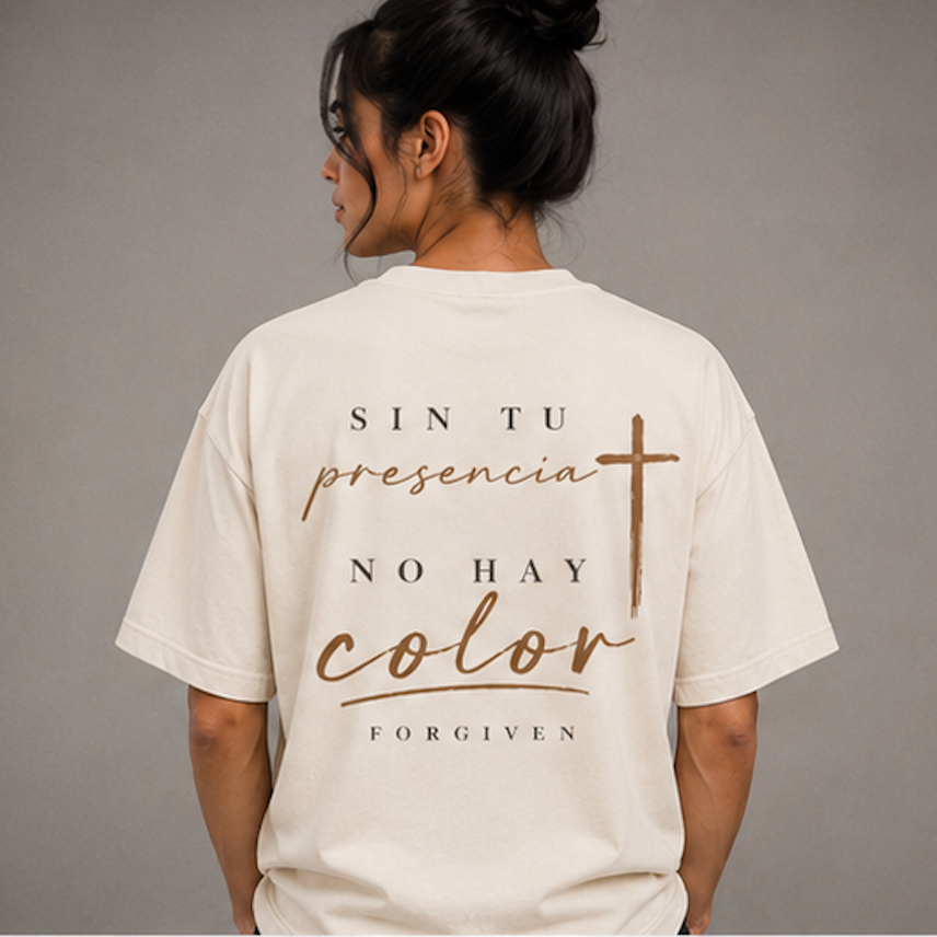 Camiseta Forgiven Nuevo Diseño Beige