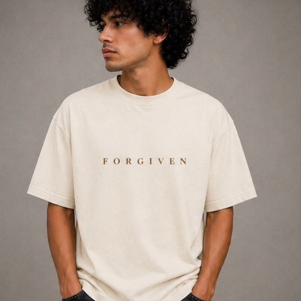 Camiseta Forgiven Nuevo Diseño Beige