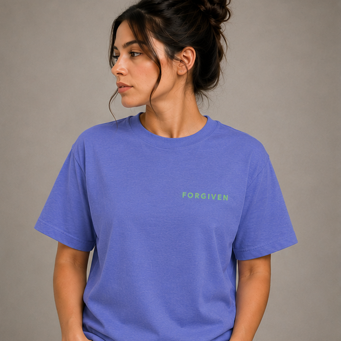 Camiseta Forgiven Tiempo Rosa, Morado