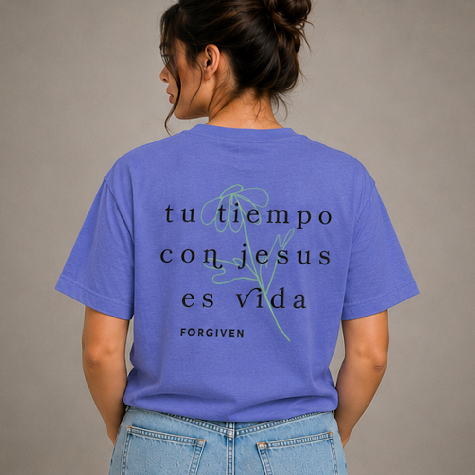 Camiseta Forgiven Tiempo Rosa, Morado