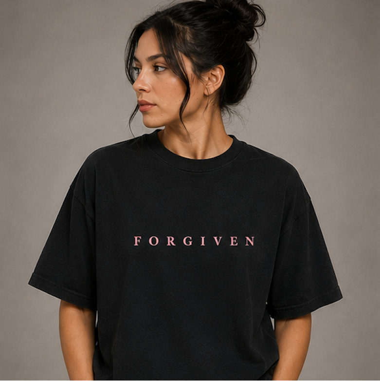 Camiseta Forgiven Nuevo Diseño Rosa