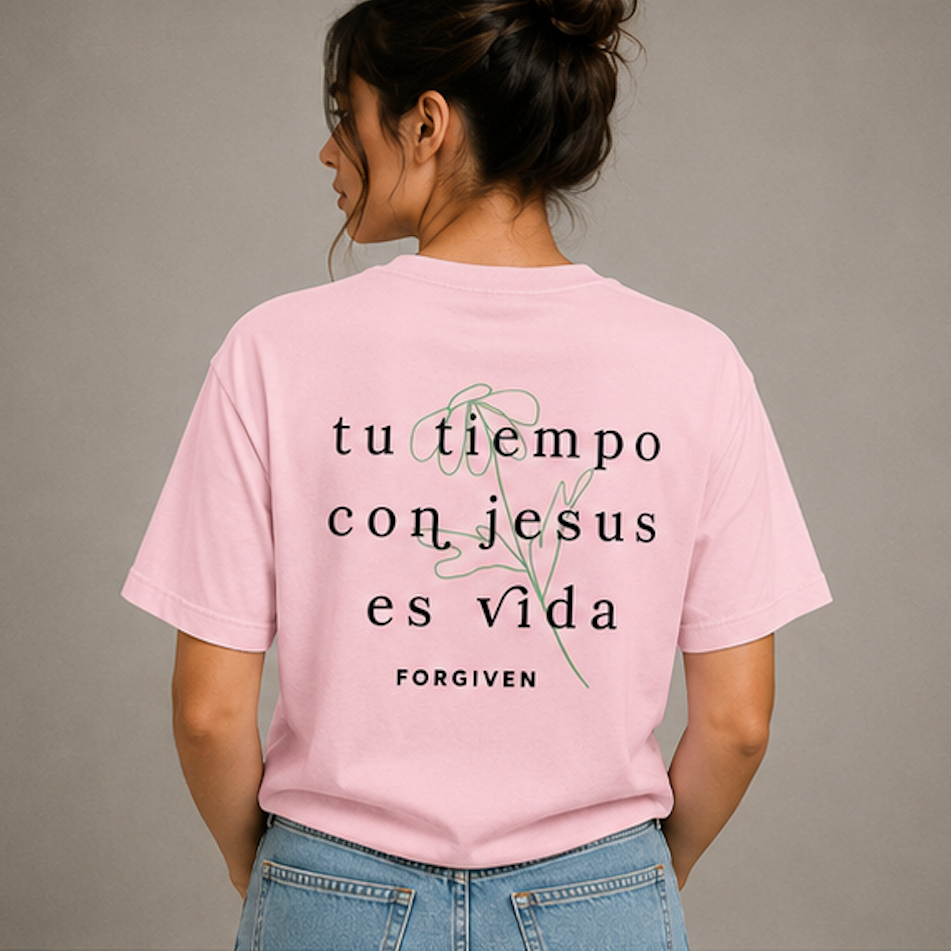 Camiseta Forgiven Tiempo Rosa, Morado